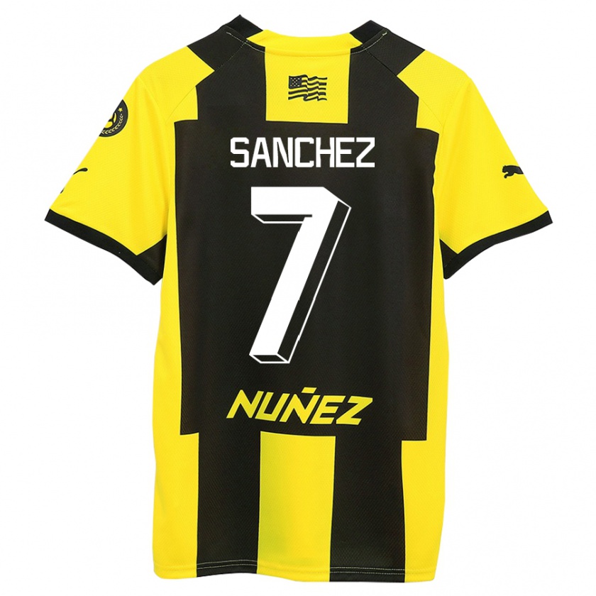 Kandiny Hombre Camiseta Carlos Sánchez #7 Amarillo Negro 1ª Equipación 2023/24 La Camisa