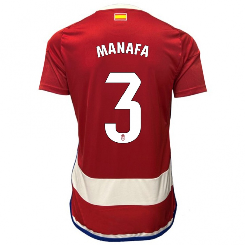 Kandiny Uomo Maglia Wilson Manafá #3 Rosso Kit Gara Home 2023/24 Maglietta