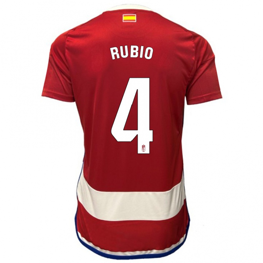 Kandiny Hombre Camiseta Miguel Rubio #4 Rojo 1ª Equipación 2023/24 La Camisa México