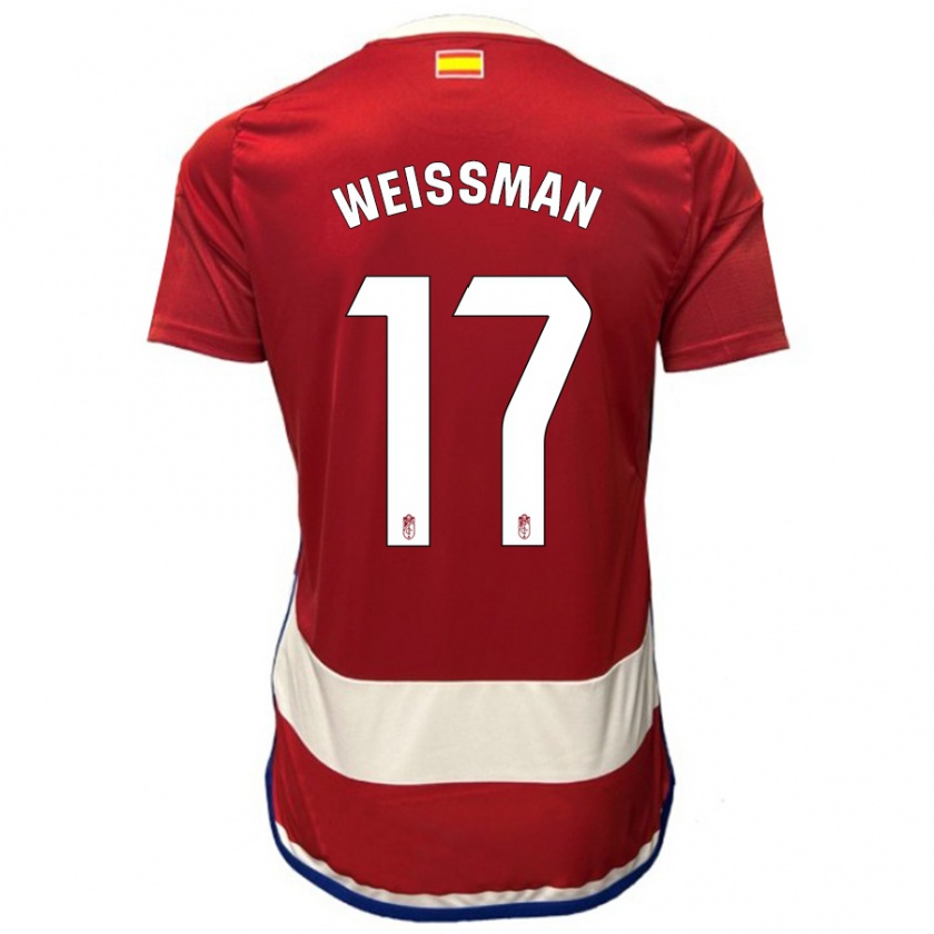 Kandiny Hombre Camiseta Shon Weissman #17 Rojo 1ª Equipación 2023/24 La Camisa México