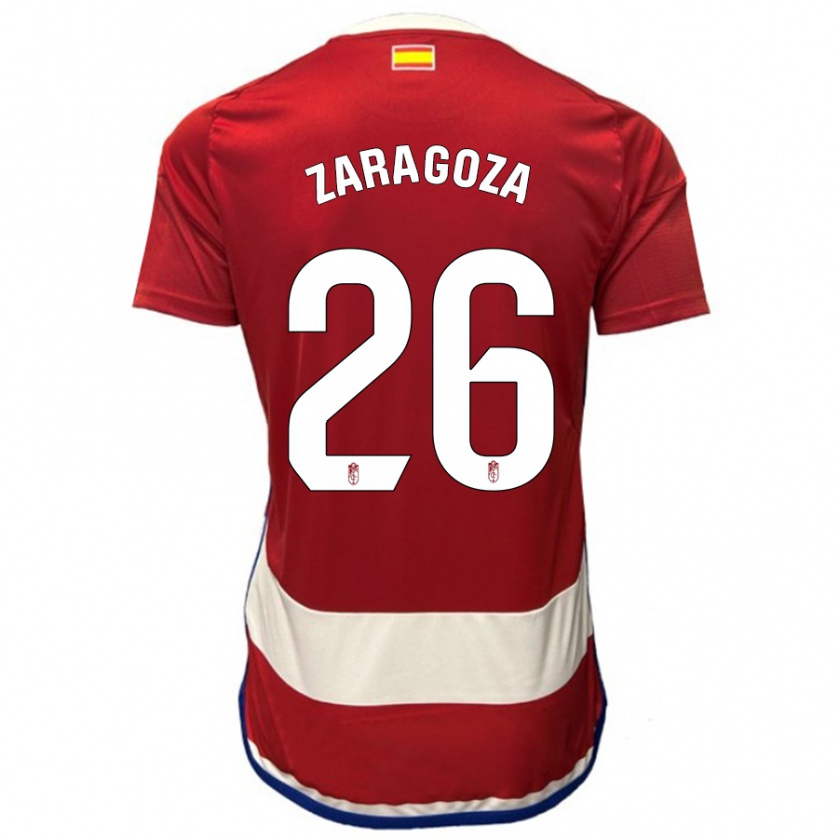 Kandiny Uomo Maglia Bryan Zaragoza #26 Rosso Kit Gara Home 2023/24 Maglietta