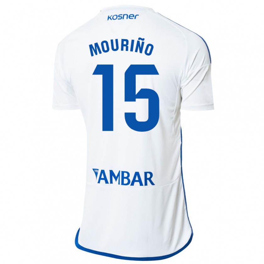 Kandiny Hombre Camiseta Santiago Mouriño #15 Blanco 1ª Equipación 2023/24 La Camisa México