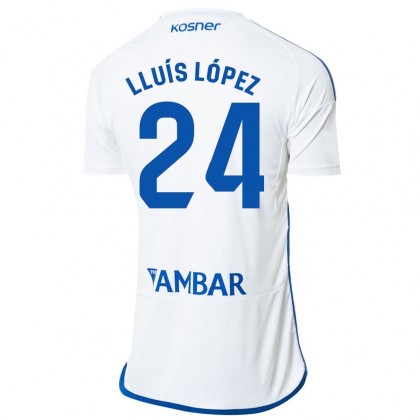 Kandiny Uomo Maglia Lluís López #24 Bianco Kit Gara Home 2023/24 Maglietta