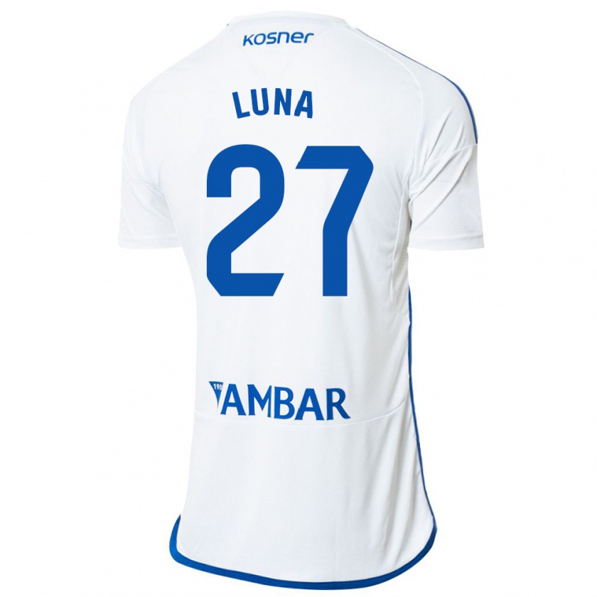 Kandiny Hombre Camiseta Marcos Luna #27 Blanco 1ª Equipación 2023/24 La Camisa México