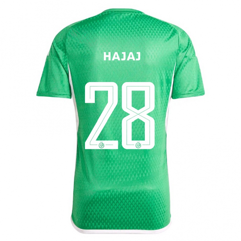 Kandiny Hombre Camiseta Ilay Hajaj #28 Blanco Azul 1ª Equipación 2023/24 La Camisa