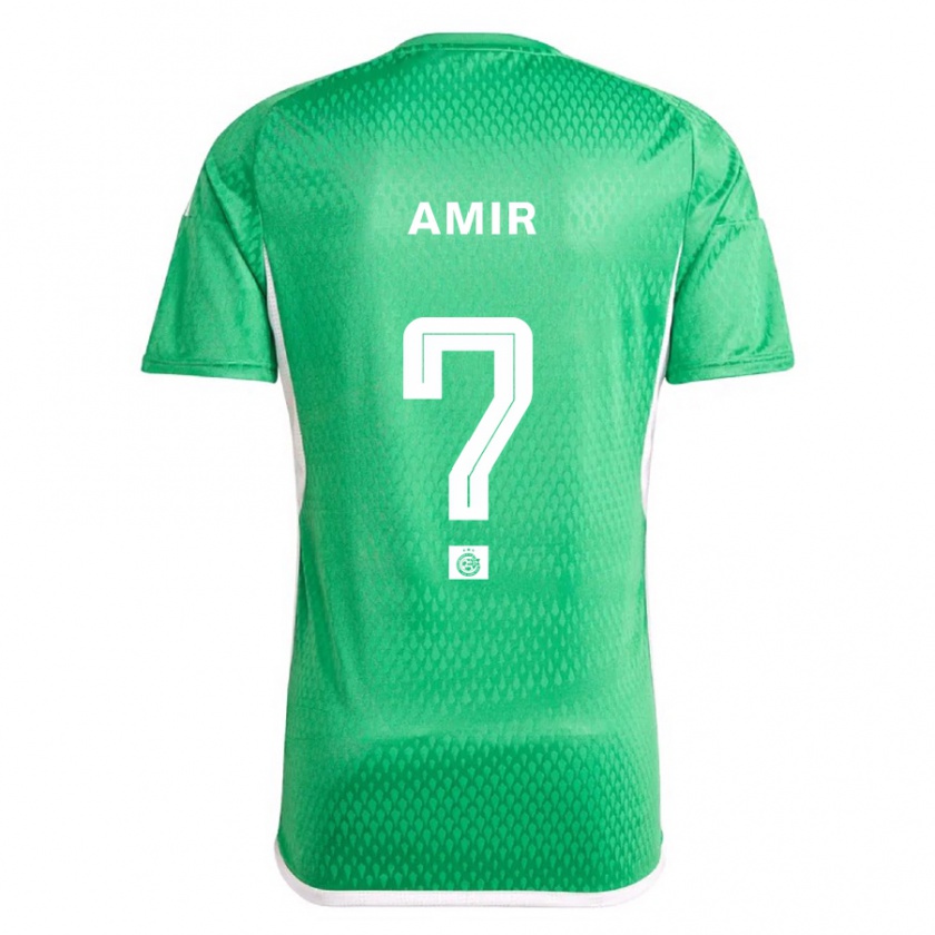 Kandiny Hombre Camiseta Elad Amir #0 Blanco Azul 1ª Equipación 2023/24 La Camisa