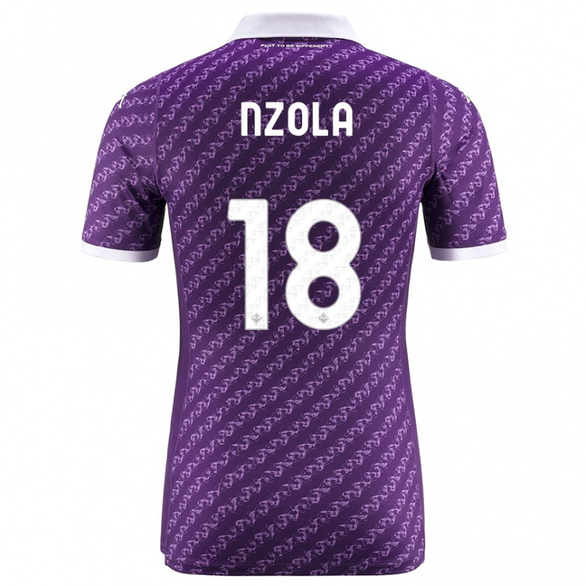 Kandiny Heren M'bala Nzola #18 Viooltje Thuisshirt Thuistenue 2023/24 T-Shirt België