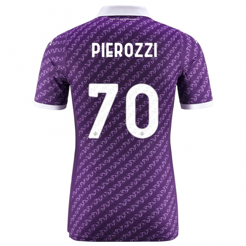 Kandiny Uomo Maglia Niccolò Pierozzi #70 Viola Kit Gara Home 2023/24 Maglietta