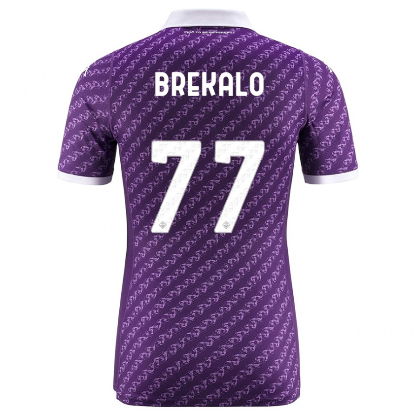 Kandiny Uomo Maglia Josip Brekalo #77 Viola Kit Gara Home 2023/24 Maglietta