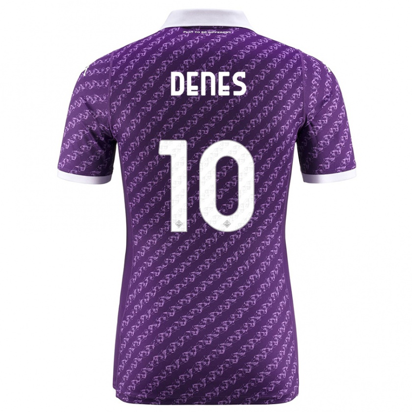 Kandiny Uomo Maglia Adrián Dénes #10 Viola Kit Gara Home 2023/24 Maglietta