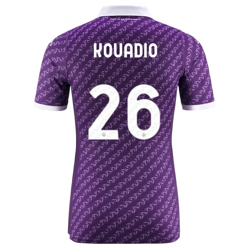 Kandiny Uomo Maglia Eddy Kouadio #26 Viola Kit Gara Home 2023/24 Maglietta