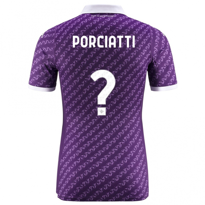 Kandiny Uomo Maglia Filippo Porciatti #0 Viola Kit Gara Home 2023/24 Maglietta