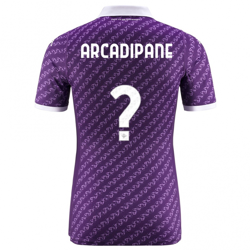 Kandiny Uomo Maglia Guglielmo Arcadipane #0 Viola Kit Gara Home 2023/24 Maglietta