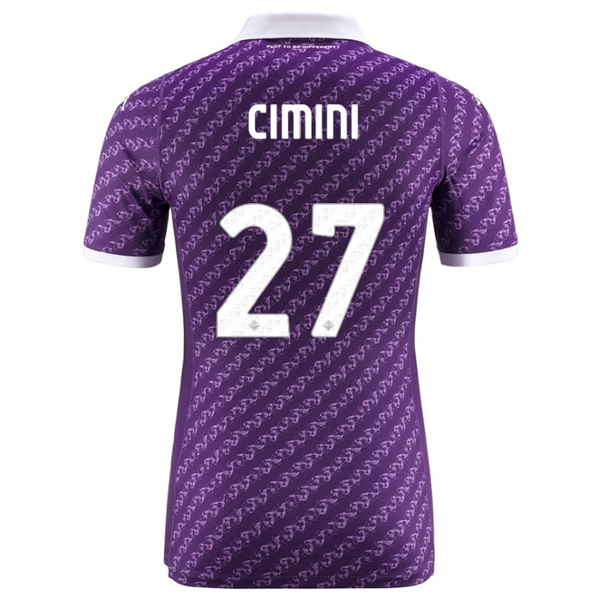 Kandiny Uomo Maglia Linda Tucceri Cimini #27 Viola Kit Gara Home 2023/24 Maglietta