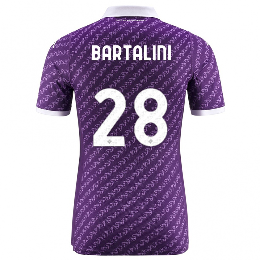 Kandiny Uomo Maglia Viola Bartalini #28 Viola Kit Gara Home 2023/24 Maglietta