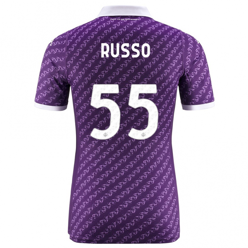 Kandiny Uomo Maglia Federica Russo #55 Viola Kit Gara Home 2023/24 Maglietta