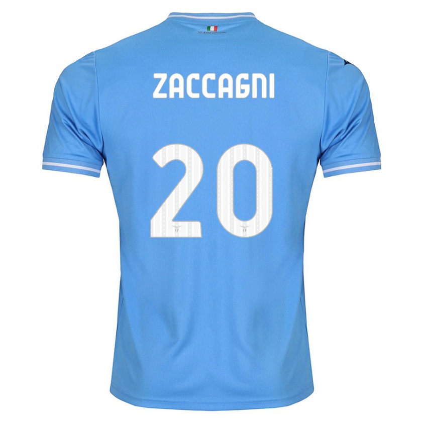 Kandiny Uomo Maglia Mattia Zaccagni #20 Blu Kit Gara Home 2023/24 Maglietta