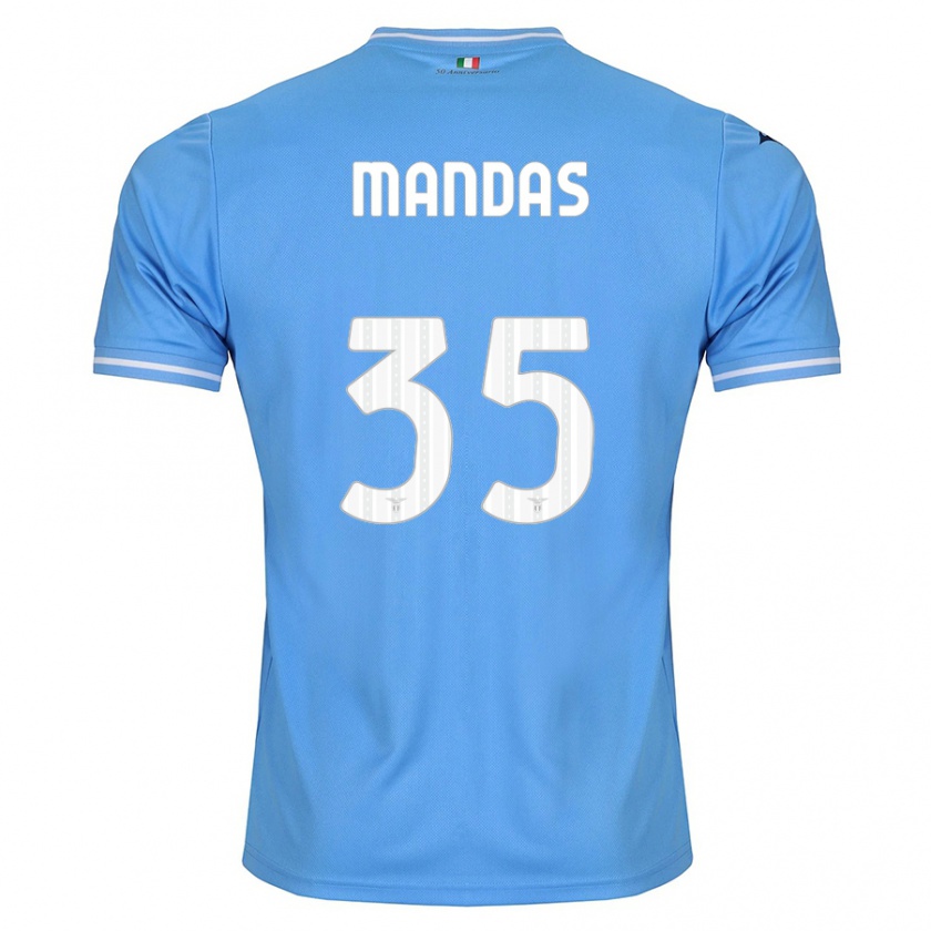 Kandiny Heren Christos Mandas #35 Blauw Thuisshirt Thuistenue 2023/24 T-Shirt België