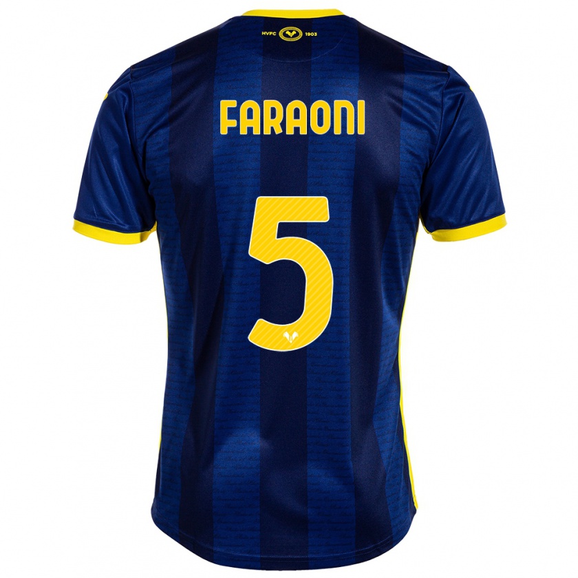 Kandiny Uomo Maglia Davide Faraoni #5 Marina Militare Kit Gara Home 2023/24 Maglietta