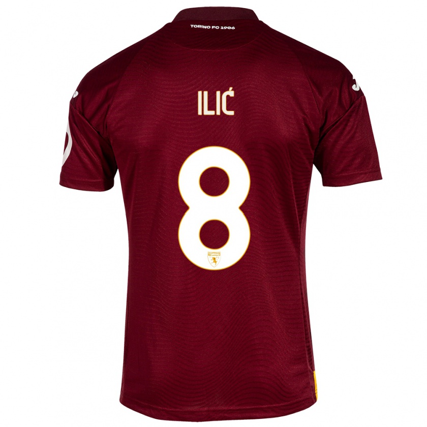 Kandiny Heren Ivan Ilić #8 Donkerrood Thuisshirt Thuistenue 2023/24 T-Shirt België