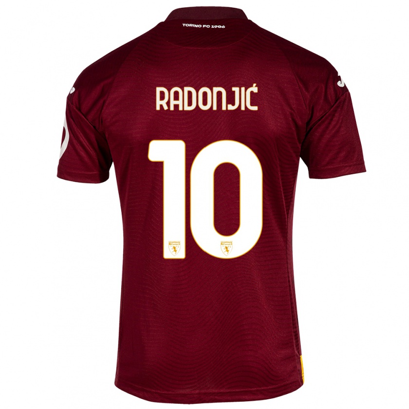 Kandiny Herren Nemanja Radonjić #10 Dunkelrot Heimtrikot Trikot 2023/24 T-Shirt Österreich