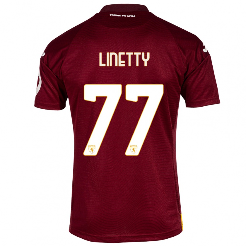 Kandiny Uomo Maglia Karol Linetty #77 Rosso Scuro Kit Gara Home 2023/24 Maglietta