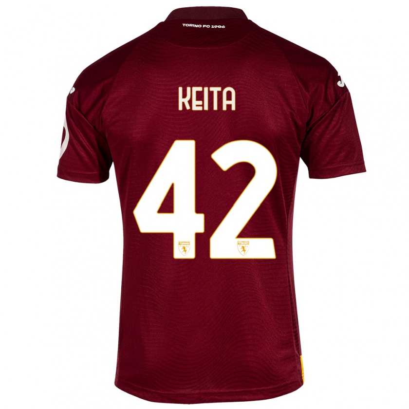 Kandiny Heren Karamoko Keita #42 Donkerrood Thuisshirt Thuistenue 2023/24 T-Shirt België