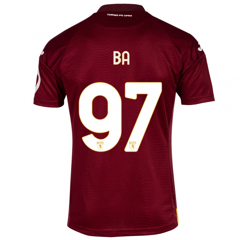 Kandiny Uomo Maglia El-Hadji Ba #97 Rosso Scuro Kit Gara Home 2023/24 Maglietta