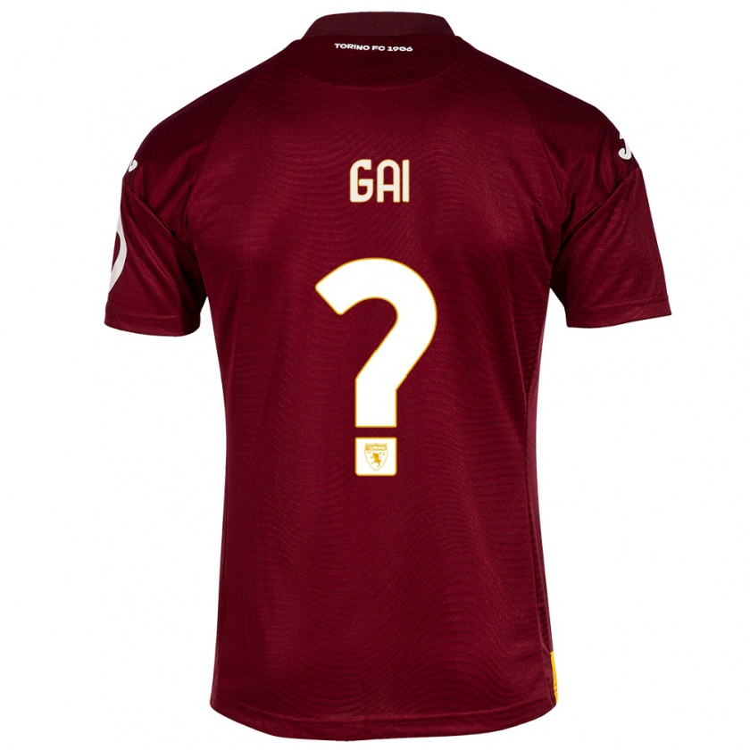 Kandiny Uomo Maglia Fabrizio Gai #0 Rosso Scuro Kit Gara Home 2023/24 Maglietta