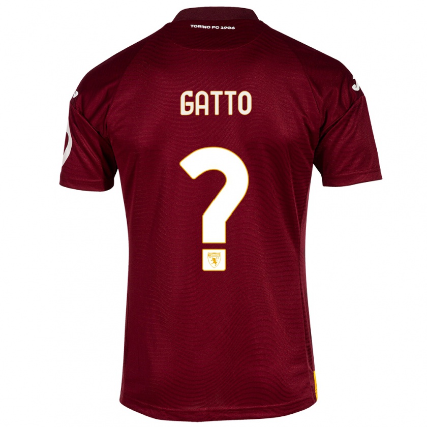 Kandiny Uomo Maglia Tommaso Gatto #0 Rosso Scuro Kit Gara Home 2023/24 Maglietta