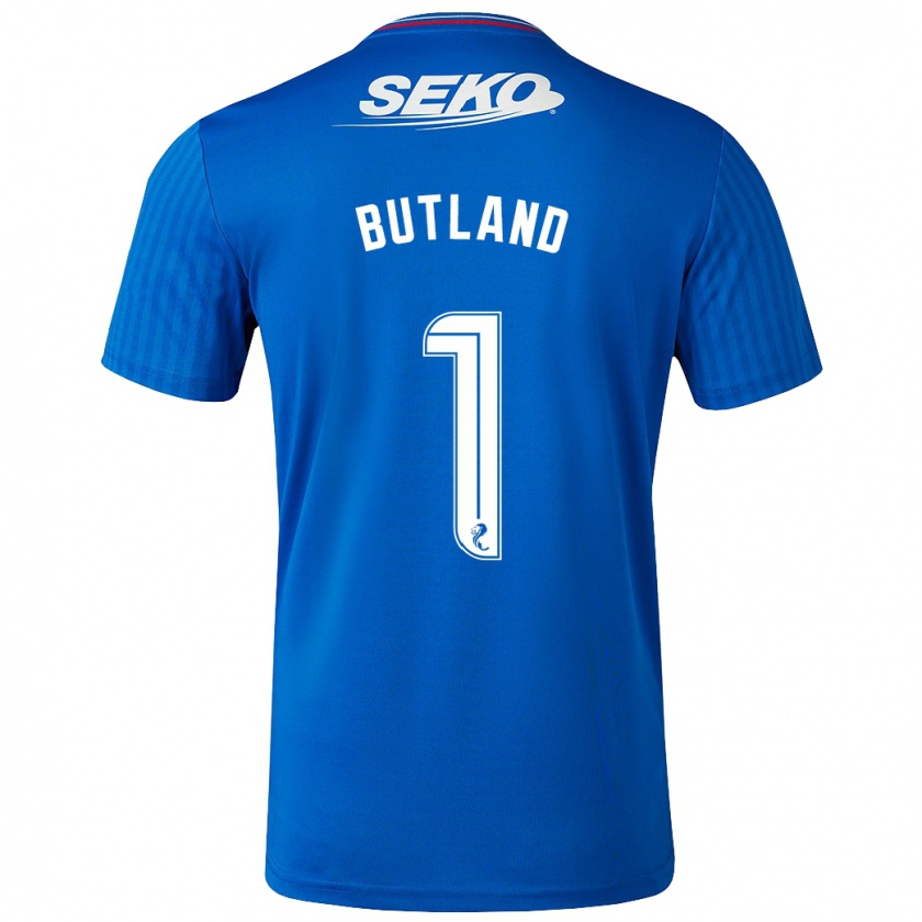 Kandiny Hombre Camiseta Jack Butland #1 Azul 1ª Equipación 2023/24 La Camisa México