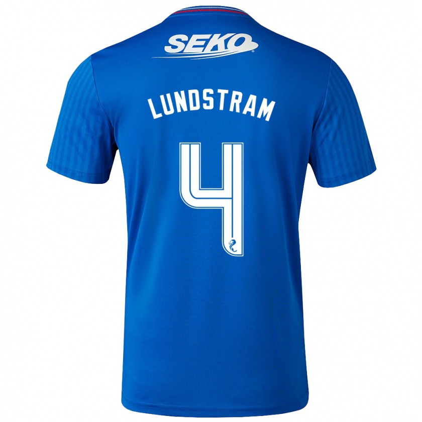 Kandiny Uomo Maglia John Lundstram #4 Blu Kit Gara Home 2023/24 Maglietta