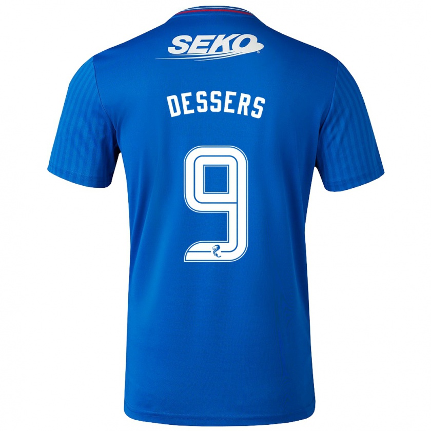 Kandiny Uomo Maglia Cyriel Dessers #9 Blu Kit Gara Home 2023/24 Maglietta