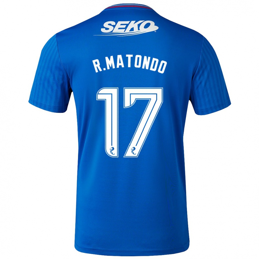 Kandiny Herren Rabbi Matondo #17 Blau Heimtrikot Trikot 2023/24 T-Shirt Österreich