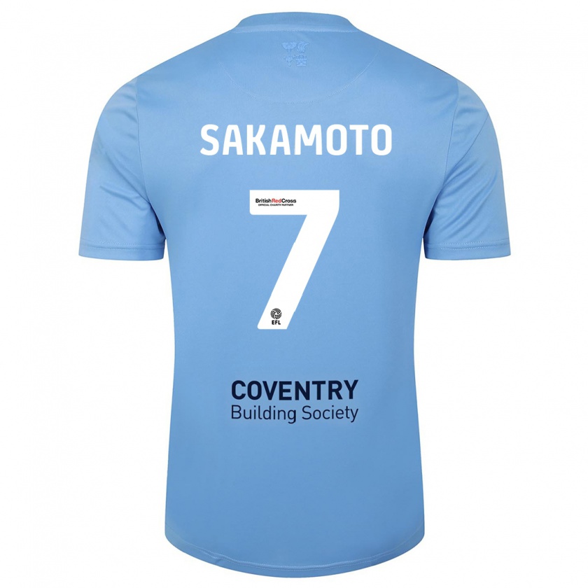 Kandiny Hombre Camiseta Tatsuhiro Sakamoto #7 Cielo Azul 1ª Equipación 2023/24 La Camisa