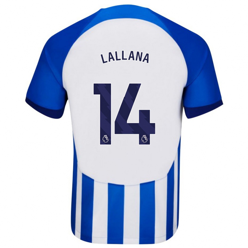 Kandiny Uomo Maglia Adam Lallana #14 Blu Kit Gara Home 2023/24 Maglietta