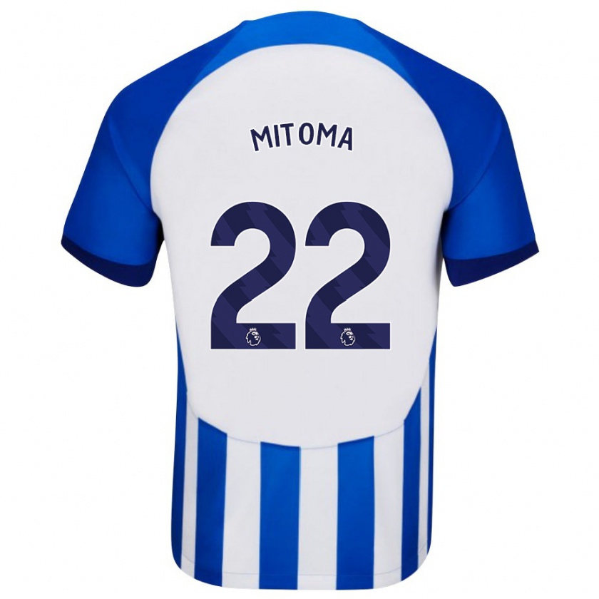 Kandiny Hombre Camiseta Kaoru Mitoma #22 Azul 1ª Equipación 2023/24 La Camisa