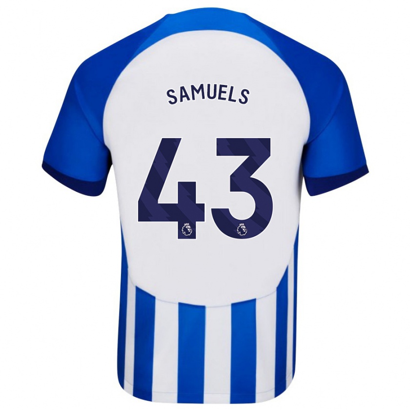 Kandiny Herren Imari Samuels #43 Blau Heimtrikot Trikot 2023/24 T-Shirt Österreich