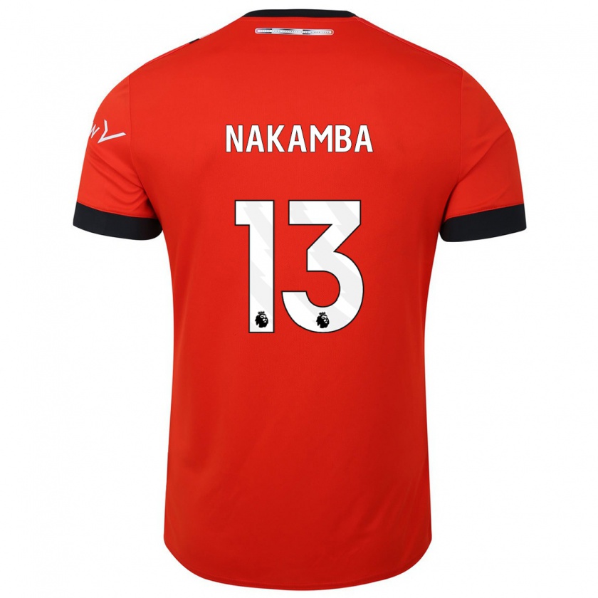 Kandiny Uomo Maglia Marvelous Nakamba #13 Rosso Kit Gara Home 2023/24 Maglietta