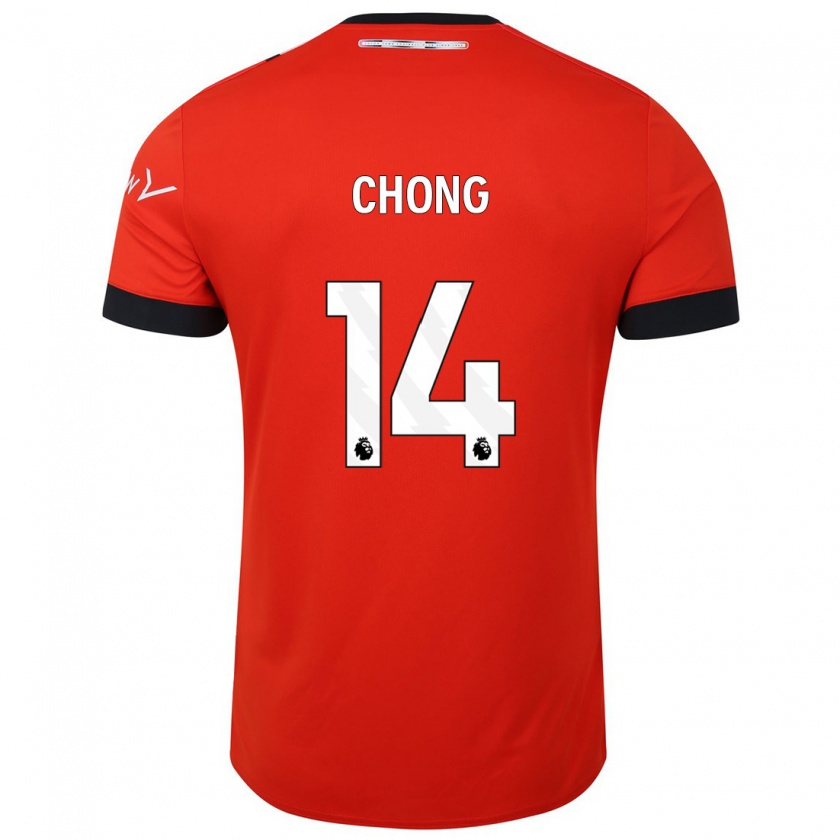 Kandiny Uomo Maglia Tahith Chong #14 Rosso Kit Gara Home 2023/24 Maglietta