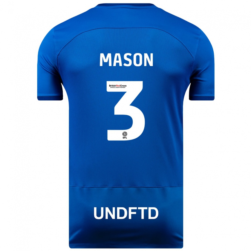 Kandiny Uomo Maglia Ellie Mason #3 Blu Kit Gara Home 2023/24 Maglietta