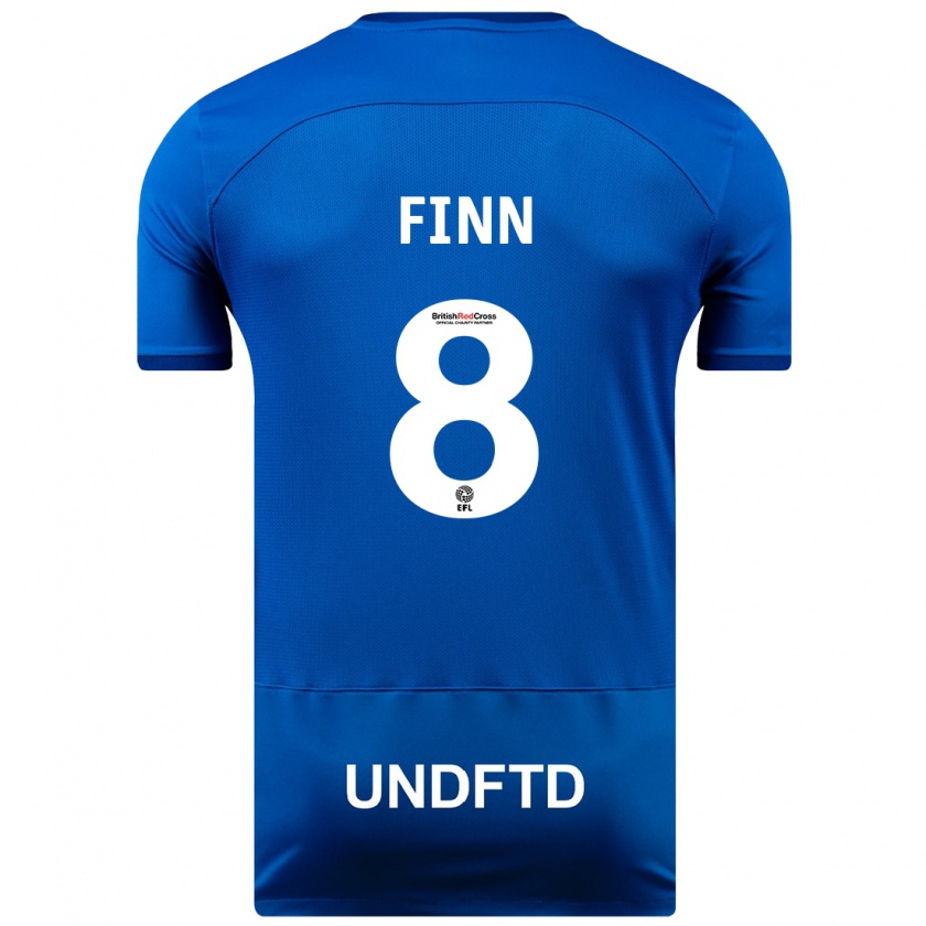 Kandiny Uomo Maglia Jamie Finn #8 Blu Kit Gara Home 2023/24 Maglietta