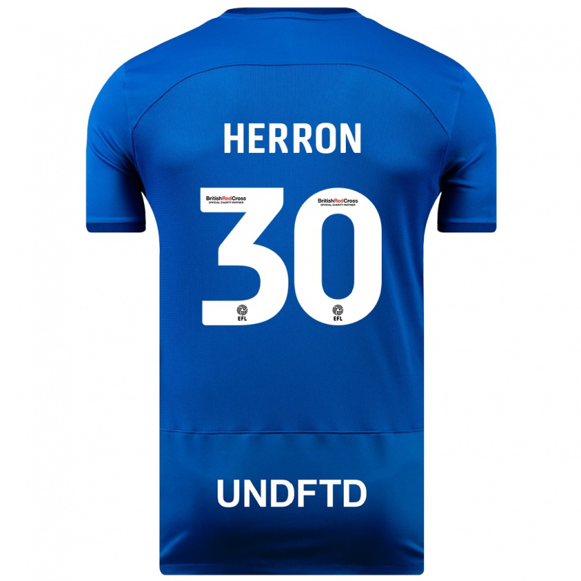 Kandiny Herren Neve Herron #30 Blau Heimtrikot Trikot 2023/24 T-Shirt Österreich