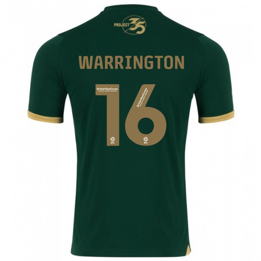 Kandiny Uomo Maglia Lewis Warrington #16 Verde Kit Gara Home 2023/24 Maglietta