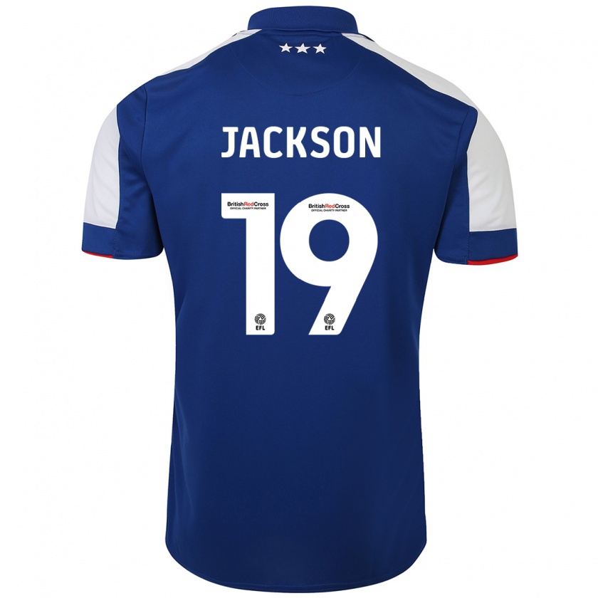 Kandiny Męski Kayden Jackson #19 Niebieski Domowa Koszulka 2023/24 Koszulki Klubowe