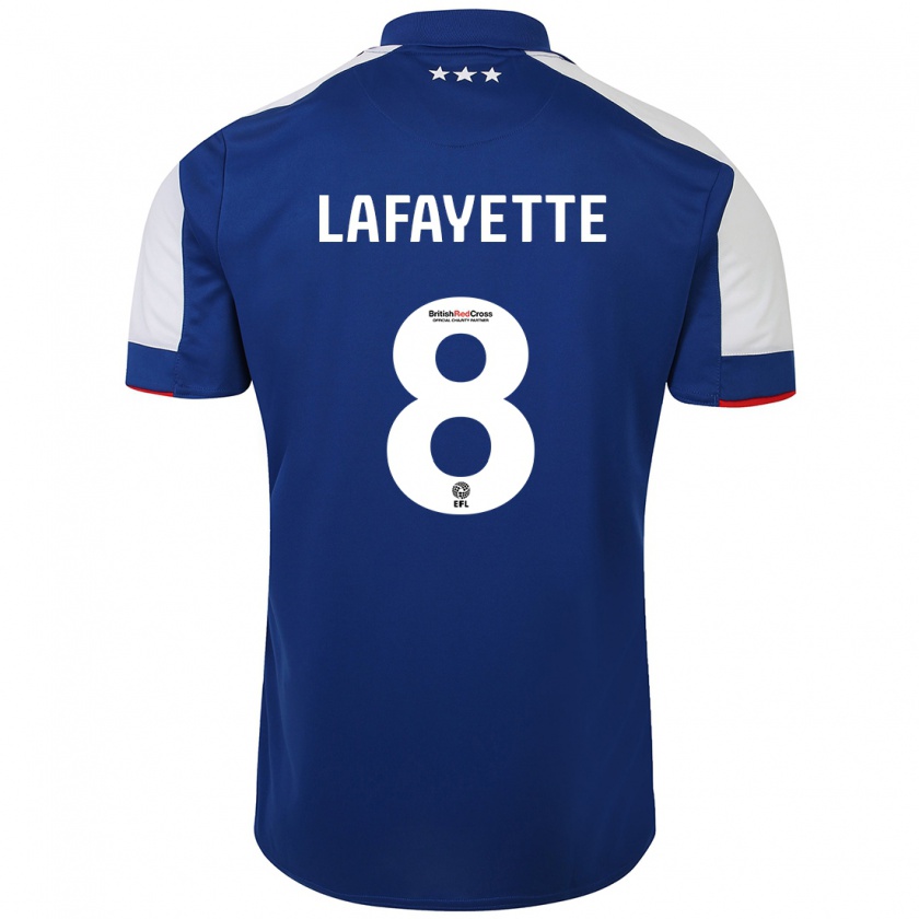 Kandiny Uomo Maglia Abbie Lafayette #8 Blu Kit Gara Home 2023/24 Maglietta