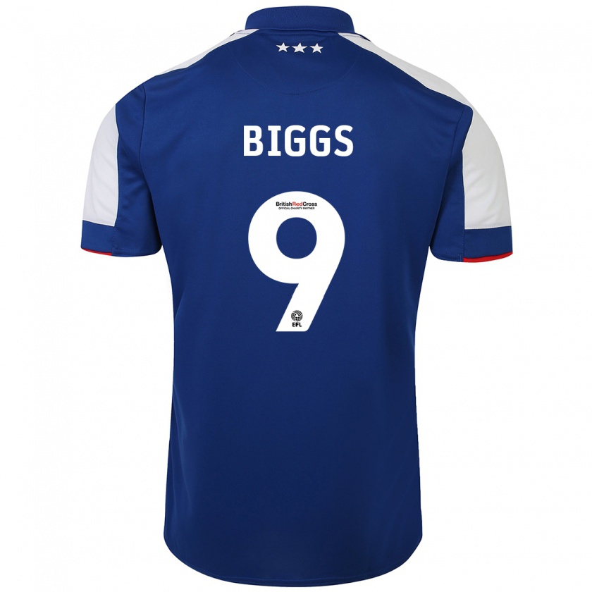 Kandiny Uomo Maglia Maddie Biggs #9 Blu Kit Gara Home 2023/24 Maglietta