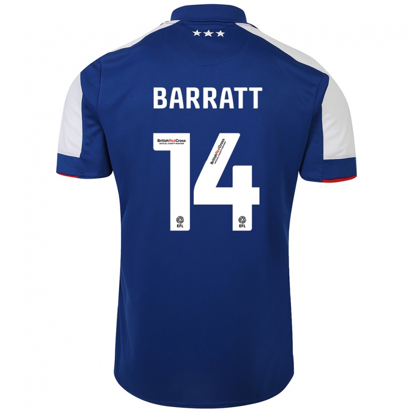 Kandiny Uomo Maglia Zoe Barratt #14 Blu Kit Gara Home 2023/24 Maglietta