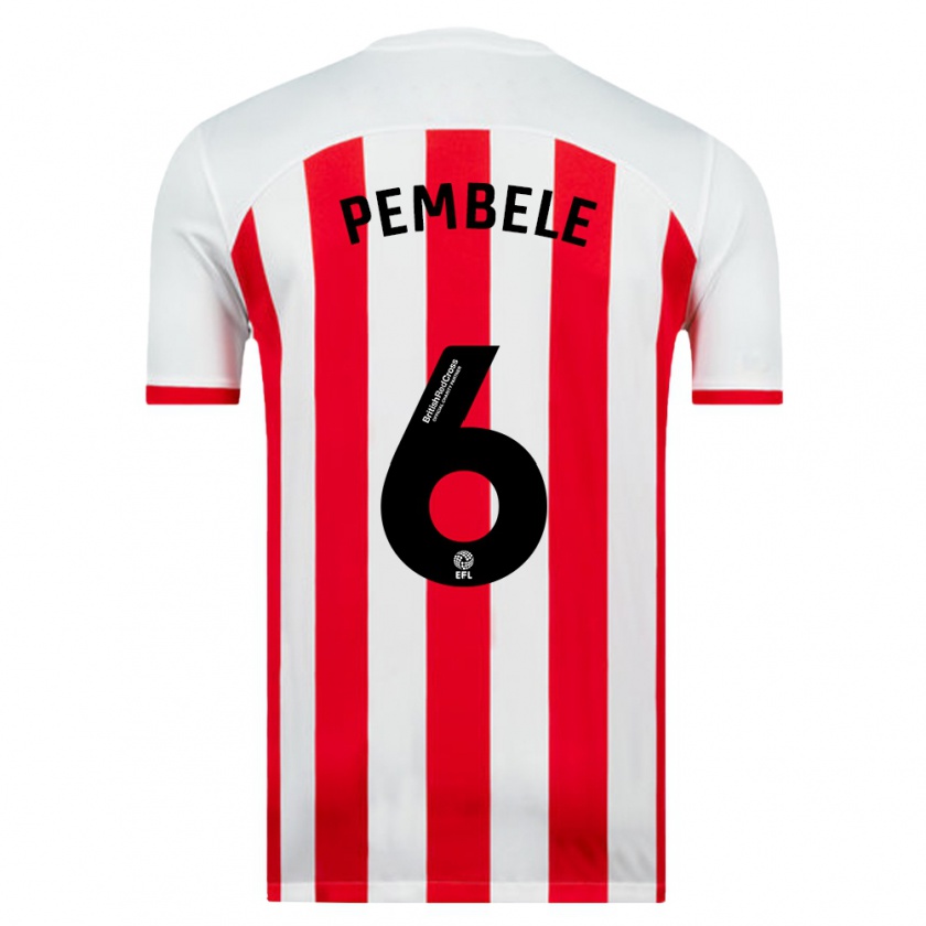 Kandiny Hombre Camiseta Timothée Pembélé #6 Blanco 1ª Equipación 2023/24 La Camisa