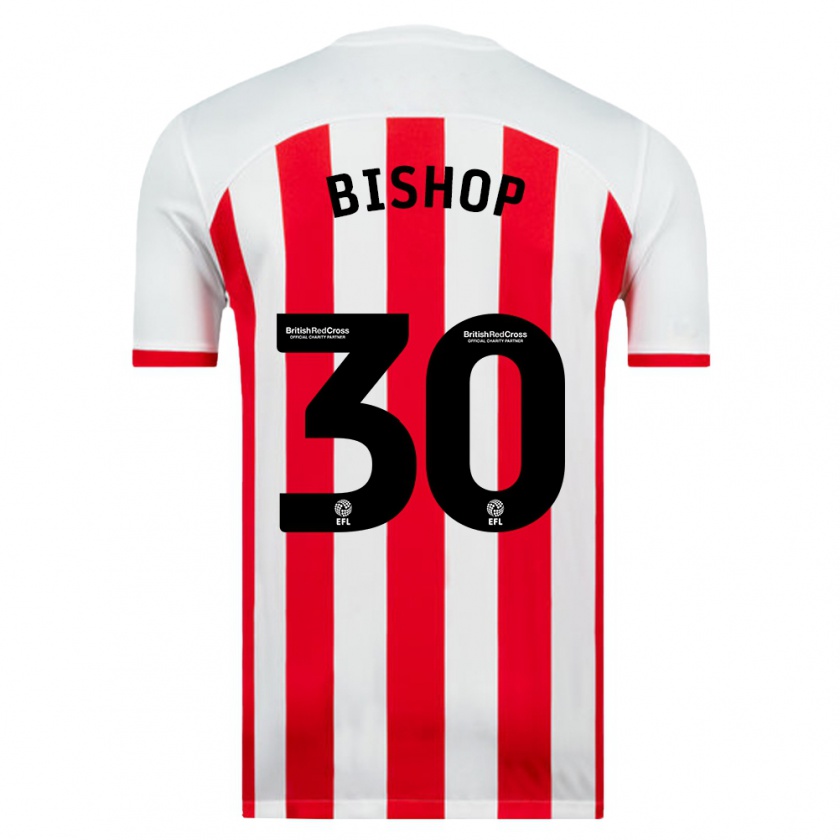 Kandiny Uomo Maglia Nathan Bishop #30 Bianco Kit Gara Home 2023/24 Maglietta